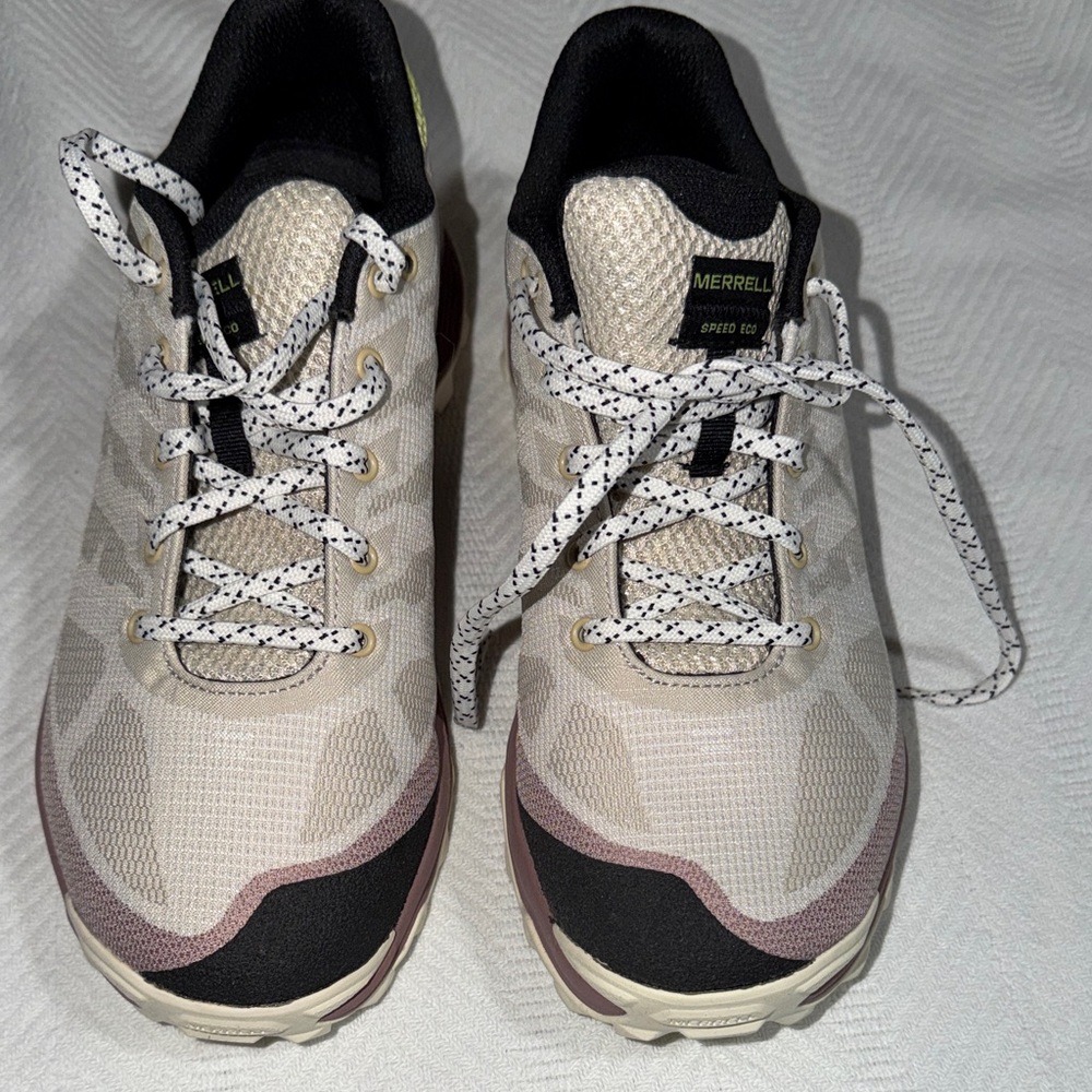 Merrell Cream and Black Athletic Shoes